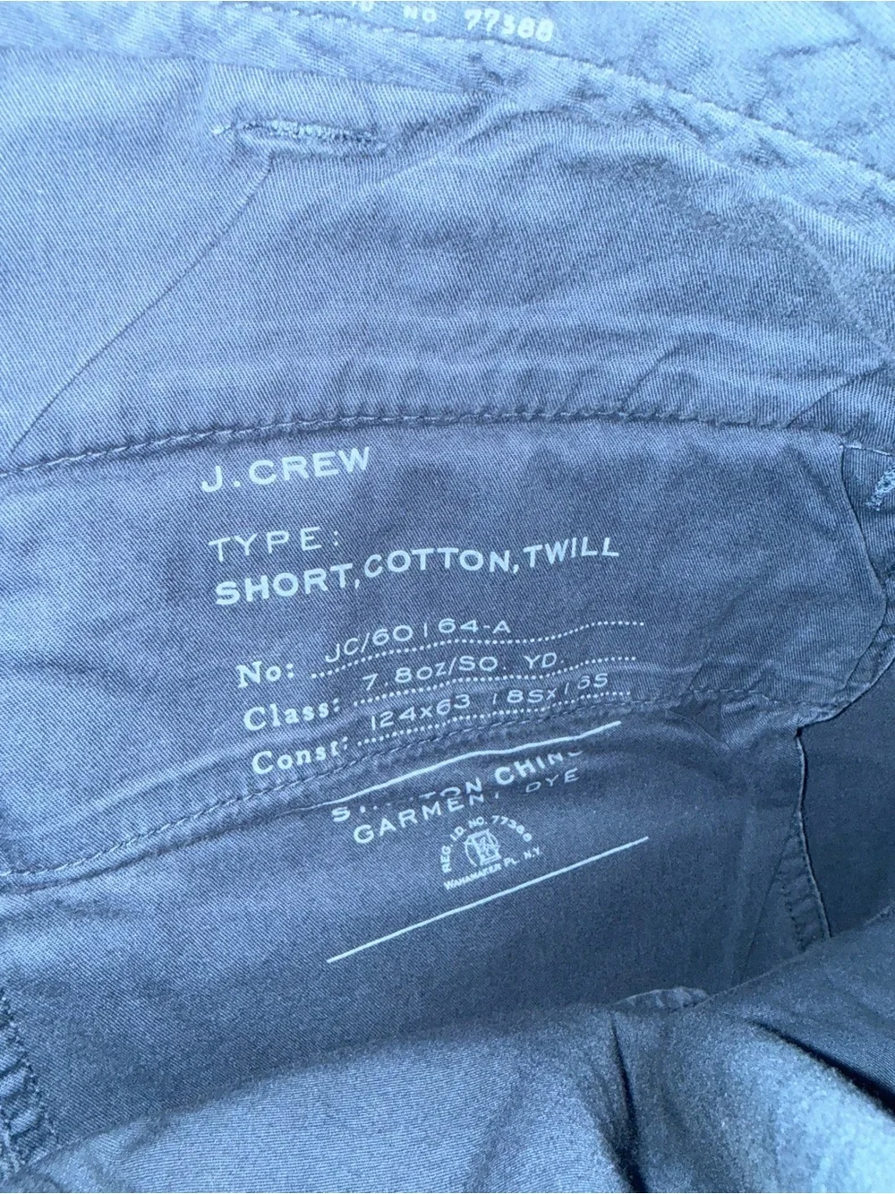 J. Crew Stanton Men’s Navy Blue Flat Front Chino Shorts Size 31, 9” Inseam